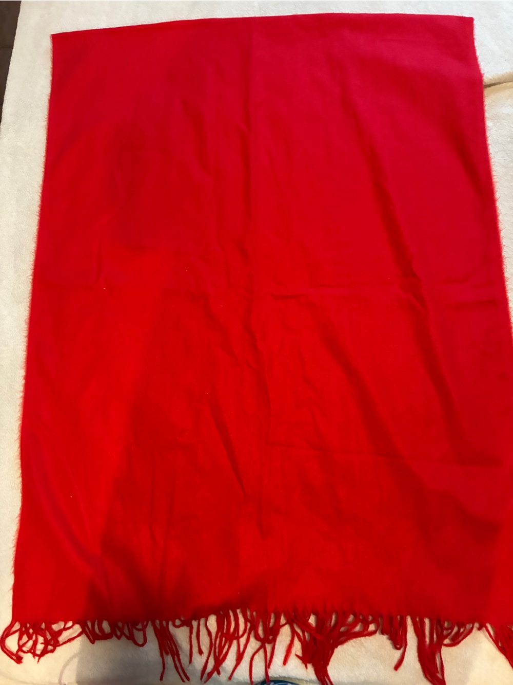Red Women’s Fringe Wrap - Stylish Everyday Look